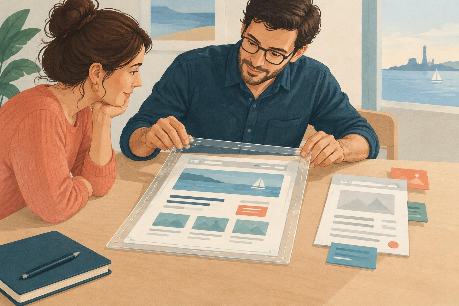 Une porteuse de projet vérifie avec un prestataire qu’un cadre de mission ajusté correspond précisément à son projet, tandis qu’une solution standardisée ne convient pas.